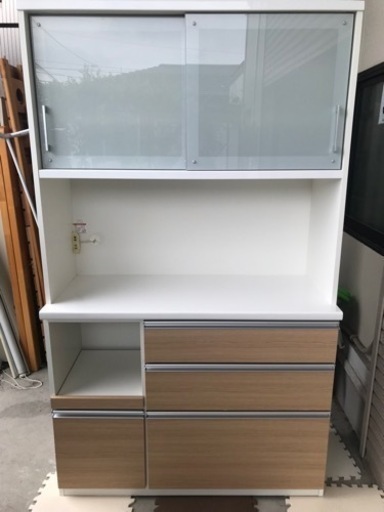 【決まりました】【美品】☆キッチンボード　レンジボード　キッチン収納　食器棚　松田家具