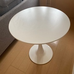 【ネット決済】ラウンドテーブル　白　70cm