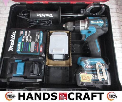 マキタ makita HP001G ドライバドリル 中古美品 バッテリ40V 2.5Ah二個/充電器/ハンドル付き 【ハンズクラフト宜野湾店】