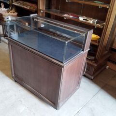 作業台 店舗什器 ガラス ショーケース 木製 収納棚 /UJ-0930 1F