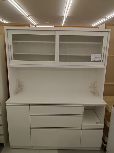 ★ジモティ割あり★  NITORI レンジボード  ホワイト H150×D51×W190 クリーニング済み TC488