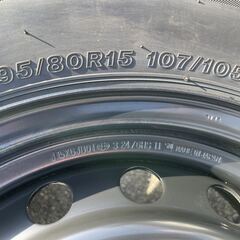 200系ハイエース純正スチールタイヤセット！納車外し！4本セット！195/80R15 107/105 LT ブリヂストン エコピアRD613！2024年製造付（H13）