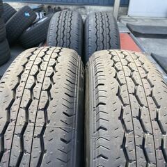 200系ハイエース純正スチールタイヤセット！納車外し！4本セット！195/80R15 107/105 LT ブリヂストン エコピアRD613！2024年製造付（H13）
