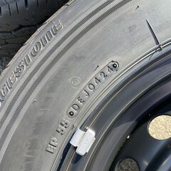 200系ハイエース純正スチールタイヤセット！納車外し！4本セット！195/80R15 107/105 LT ブリヂストン エコピアRD613！2024年製造付（H13）