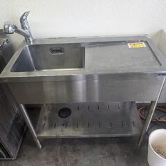 値下げ！マルゼン　左蛇口付き一槽シンク