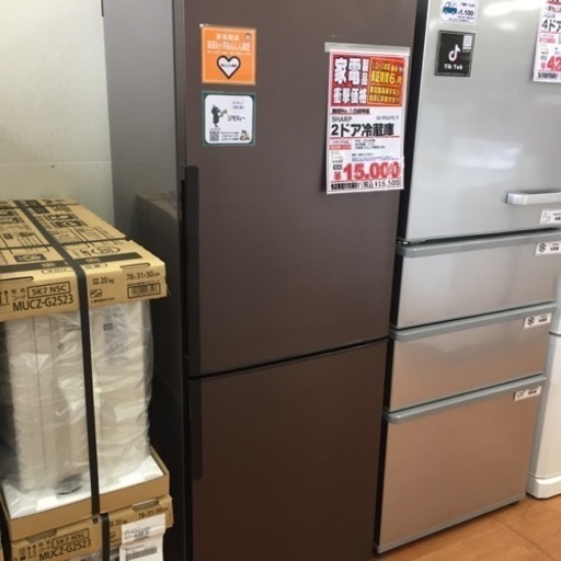 シャープ 2ドア冷蔵庫 271L SJ-PD27C-T E31-03