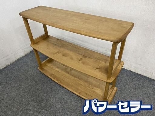 関家具 ロサ シェルフ バーチ材天然木 幅92/奥行29cm シンプル 間仕切り コンパクト オイル塗装 インテリア 中古家具 店頭引取歓迎 R8408