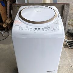 東芝 ZABOON 8kg 温かザブーン洗浄!!低振動・低騒音設計 AW-8V8(W) 2019年製