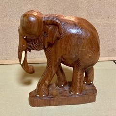 木彫り　象