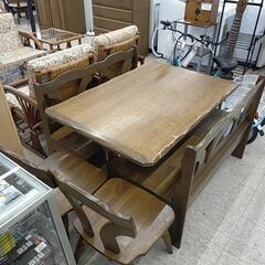 木製 テーブル、椅子セット ※2400010401169