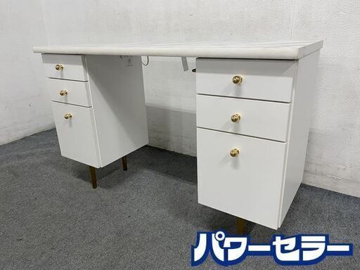 Francfranc/フランフラン エルドラド コスメデスク ドレッサー ミニデスク ゴージャス メラミン天板 中古家具 店頭引取歓迎 R8413