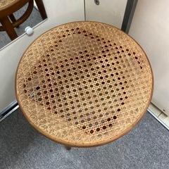 木製スツール　籐編み　籐張　丸スツール　曲木　ベントウッド マルニ