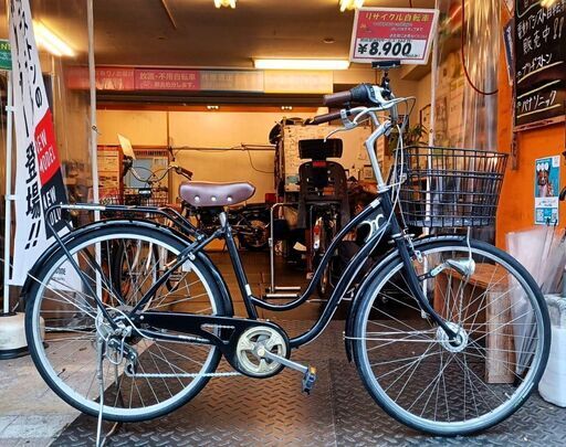 ☆整備済ﾘｻｲｸﾙ自転車! 26ｲﾝﾁ ﾏﾏﾁｬﾘ LEDｵｰﾄﾗｲﾄ 6段変速! 税込♪