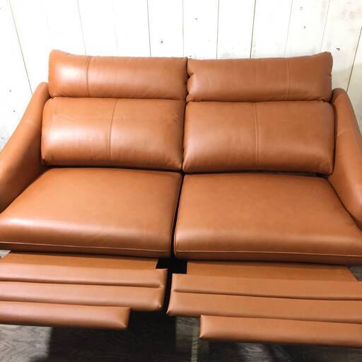 ヤマダデンキ オリジナル 電動 リクライニング ソファ3人掛け 本革