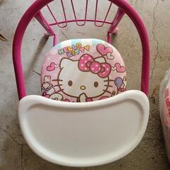 キティちゃん豆椅子と机　子供用品