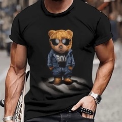 熊サングラスTシャツ メンズ