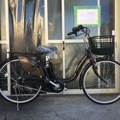 地域限定送料無料 ブリヂストン アシスタ 新基準 子供乗せ 6,6AH 茶