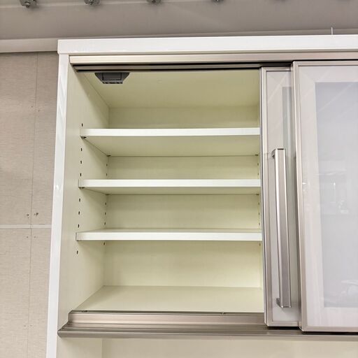 W 18013 綾野製作所 ソフトクローズ 2枚ガラス扉キッチンボード ◇大阪