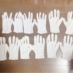 白手袋　2種類のタイプの6セット グローブ: 左右無し: 左右無...