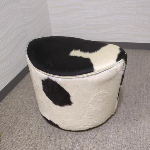 【美品】IKEA　牛革　オットマン　家具 椅子
