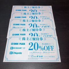 チヨダ　株主優待　20% OFF　5枚