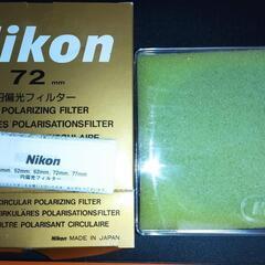 【売ります】　NIKON　円偏光フィルター 72mm