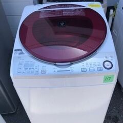 NO 117❗️ 福岡市内配送設置無料 シャープ SHARP ES-TX840-R [たて型  