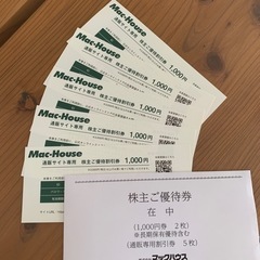 マックハウス　株主優待割引券　5000円　通販サイト専用