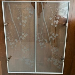 IKEA棚ガラス扉2枚セット