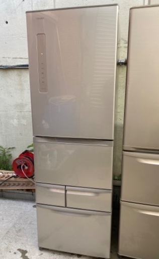 TOSHIBA 東芝 ベジータ GR-433GS(NU) 426L ブライトシャンパン 製氷機能 Used・良品