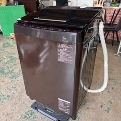 TOSHIBA☆洗濯機☆10kg☆2018年製☆ダークブラウ☆格安☆中古☆配達相談可能☆早い者勝ち新生活に♪ TOSHIBA☆洗濯機☆10kg☆2018年製☆ダークブラウ☆格安☆