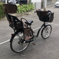 前後チャイルドシート付き自転車
