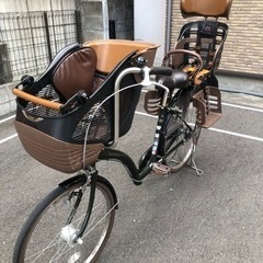 前後チャイルドシート付き自転車