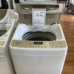 ☆ジモティー割あり☆ﾊｲｾﾝｽ/7.5kg洗濯機/2022/HG-2062