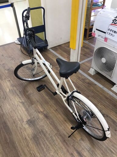 自転車 クリーム　変速付き 20インチ