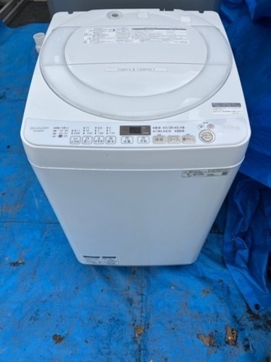 SHARP シャープ 全自動洗濯機 7.0kg ES-KS70V 2019年製 ホワイト