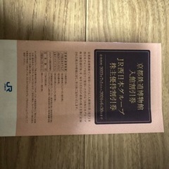 京都鉄道博物館入館割引券とJR西日本グループの株主優待割引券