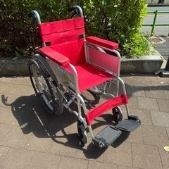 【ネット決済】松永製作所　自走式車椅子赤