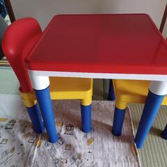 《中古品》レゴで遊べる机&椅子(キッズ用)