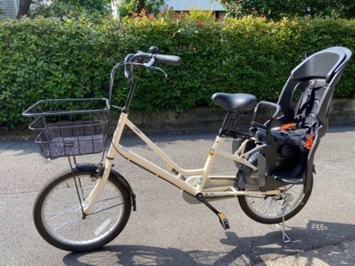 あさひ自転車クリームカーゴ3段変速チャイルドシート付き