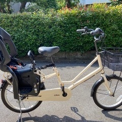 あさひ自転車クリームカーゴ3段変速チャイルドシート付き