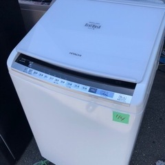 １１４　北九州市内配送設置無料 BW-DV80B-W 縦型洗濯乾...