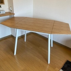 IKEA ドロップリーフテーブル/伸縮ダイニングテーブル