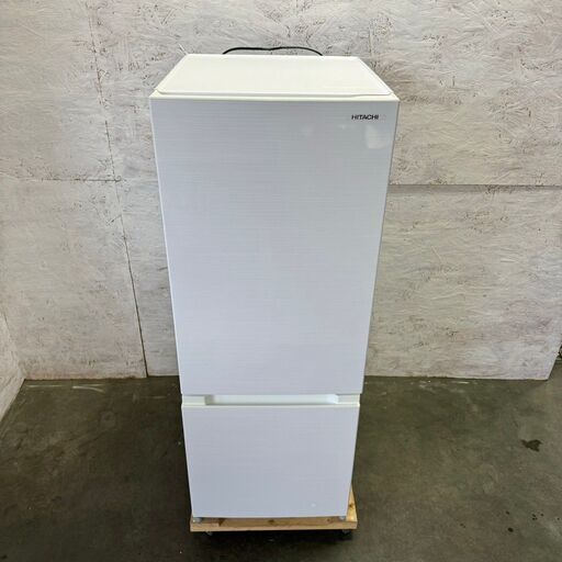【HITACHI】 日立 ノンフロン冷凍冷蔵庫 2ドア 容量154L 冷凍42L 冷蔵112L RL-154JA 2019年製 N0108