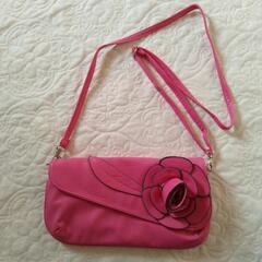 ピンク色　大きなお花付きミニショルダーバッグ靴/バッグ バッグ