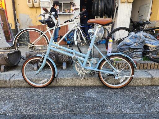 折りたたみ自転車　ブリヂストン　１８インチ　青　配達可能
