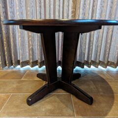 販価30万！【北海道民芸家具】高級ダイニングテーブル 円形テーブル 丸テーブル