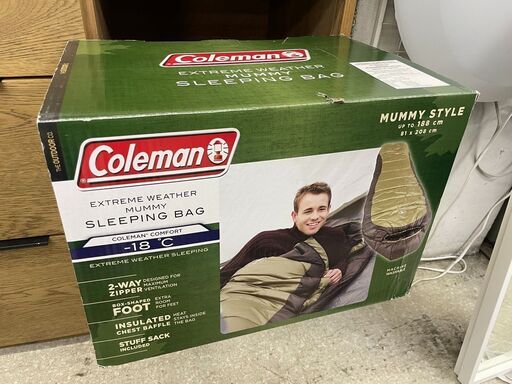 【未使用】Coleman Extreme WHEATHER Mummy コールマンエクストリームウェザーマミースリーピングバッグ 寝袋