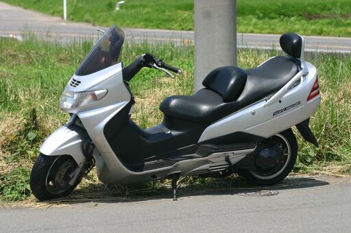 埼玉発925】自賠責保険付SUZUKIスカイウェイブ250ソニックシルバーメタリック (キャブスカ)