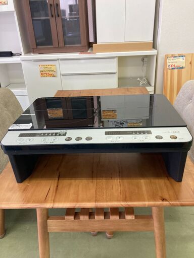 【リサイクルショップ　ピカソ　小松原】2021年製 アイリスオーヤマ 2口 IHクッキングヒーター1400W 100V 脚付き ブラック IHK-W12SP-B★4188★